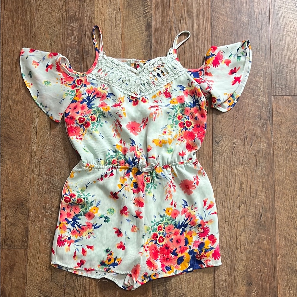 Paper Doll Red and Pink Floral Jumpsuit